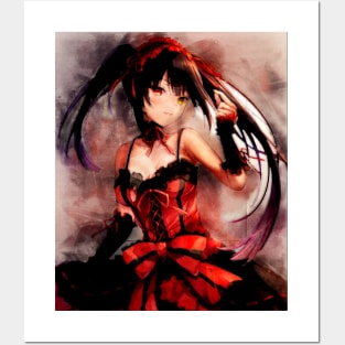 Tokisaki Kurumi Anime Watercolor Posters and Art